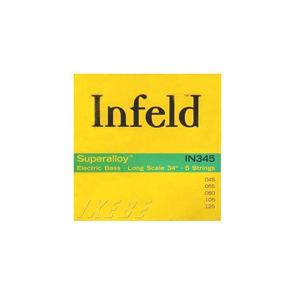 Thomastik-Infeld Infeld Electric Bass Strings IN345 [Superalloy Round Wound Hexcore Bass Strings for 5 Strings Long Scale 34 inch 5-strings]