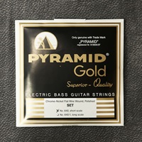 Gold Electric Bass Chrome-Nickel Flatwound Strings EB-Gold .040-.100 short scale