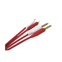 COLOR TWIN CABLE 2RP-3.0M (RCA-PHONE 1ペア) 3.0ｍ (RED)