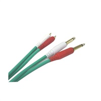 COLOR TWIN CABLE 2RP-3.0M (RCA-PHONE 1ペア) 3.0ｍ (GREEN)