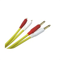 COLOR TWIN CABLE 2RP-3.0M (RCA-PHONE 1ペア) 3.0ｍ (yellow)