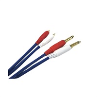 COLOR TWIN CABLE 2RP-1.8M (RCA-PHONE 1ペア) 1.8ｍ (BLUE)