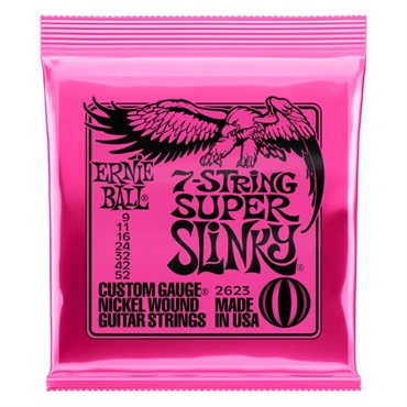 Super Slinky 7-String Nickel Wound Electric Guitar Strings #2623