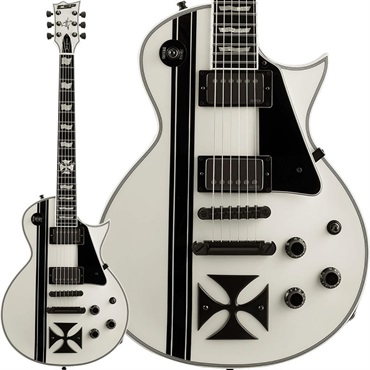 ESP IRON CROSS (Snow White w/Black Stripes) [James Hetfield Model