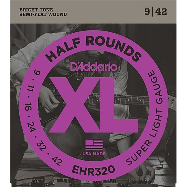 D'Addario EHR320 XL Half Rounds[ハーフラウンド](9-42/Super Light ...