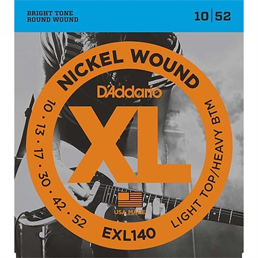 D’Addario XL Nickel Electric Guitar Strings EXL140 (Light Top， Heavy Bottom/10-52)