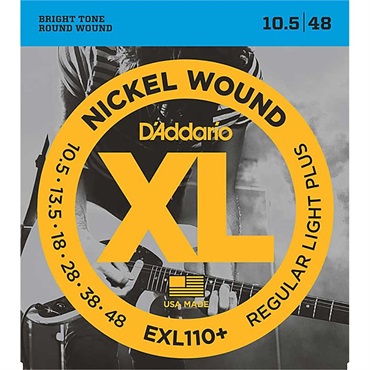 D’Addario XL Nickel Electric Guitar Strings EXL110+ (Regular Light Plus/10.5-48)