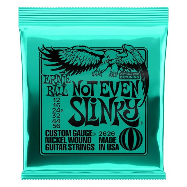 ERNIE BALL Not Even Slinky Nickel Wound Electric Guitar Strings 12-56 #2626