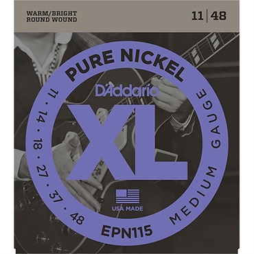 D’Addario XL Pure Nickel Round Wound EPN115 (Blues， Jazz Rock/11-48)