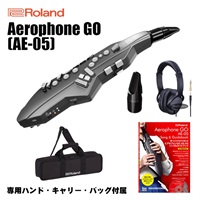 Aerophone GO AE-05+交換用マウスピース+汎用ヘッドホン+ソング＆ガイドブックセット【純正バッグ・台数限定ウインドシンセスタンド付】