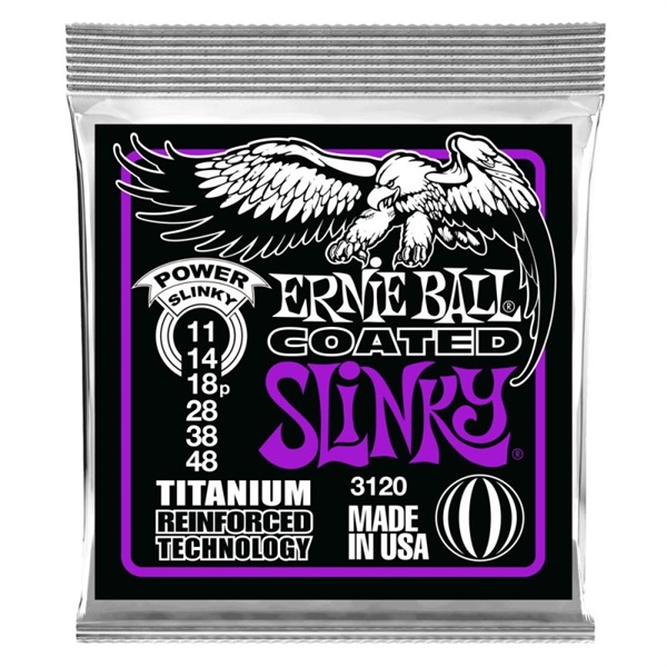 ERNIE BALL Power Slinky Titanium RPS Coated  Electric Guitar Strings #3120