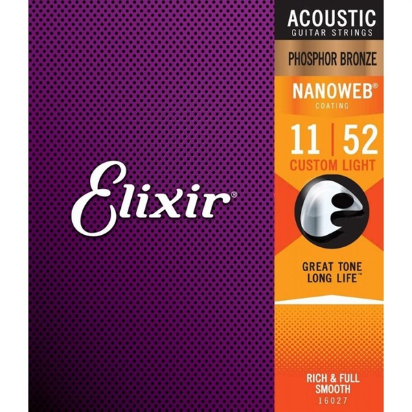 ELIXIR Phosphor NANOWEB Coating #16027 (Custom Light/11-52) ｜イケベ楽器店