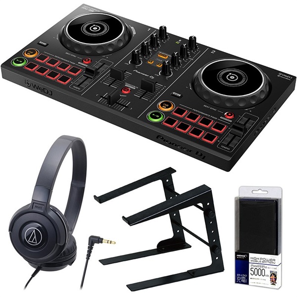 DDJ-200 + ATH-S100BKヘッドホン + PCスタンド付属 DJ初心者セット【ご購入特典 / DJアプリ紹介マンガ「マンガで学べる！rekodbox」プレゼント！】【無償ダウンロード版rekordbox対応】の商品画像