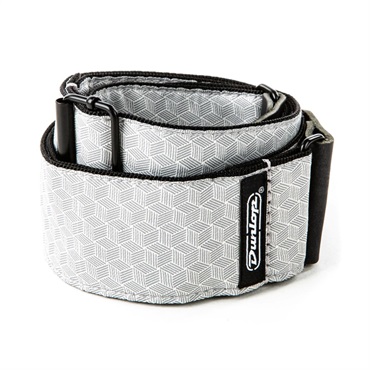 Dunlop (Jim Dunlop) 【クリスマススペシャルSALE】 JACQUARD CUBE HATCH LIGHT GREY STRAP (D67-12)