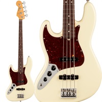 American Professional II Jazz Bass LEFT-HAND (Olympic White /Rosewood)