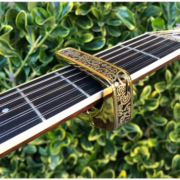 Thalia Capo 24K Gold with Golden Gears on Tiger Eye ｜イケベ楽器店