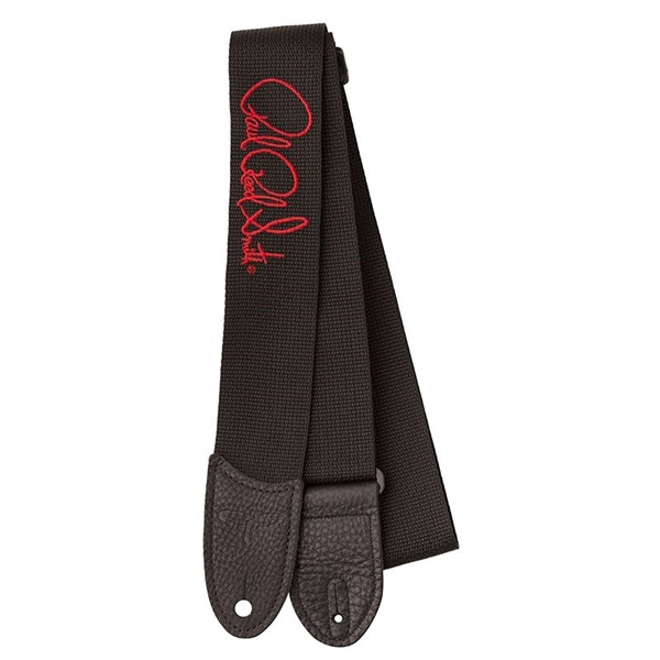 P.R.S. Signature Logo Poly Guitar Strap (Red/Black)