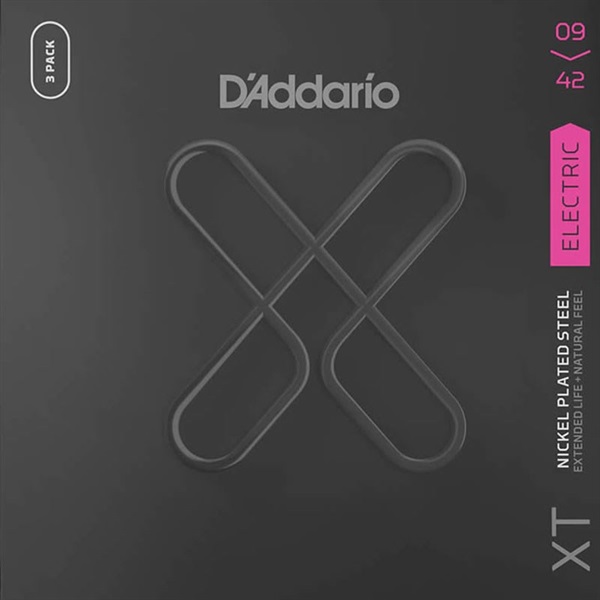 D’Addario XTE0942-3P XT Nickel Super Light 3 Set Pack (.009-.042)