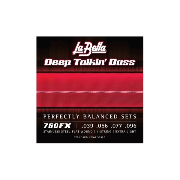 La Bella 760FX / Flat Wound Stainless Steel Bass Strings