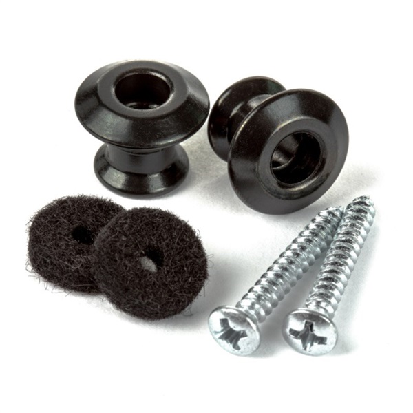 Dunlop (Jim Dunlop) STRAPLOK DUAL DESIGN STRAP BUTTON SETS BLACK [2PSLS033BK]