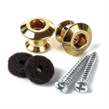 Dunlop (Jim Dunlop) STRAPLOK DUAL DESIGN STRAP BUTTON SETS GOLD [2PSLS034G]