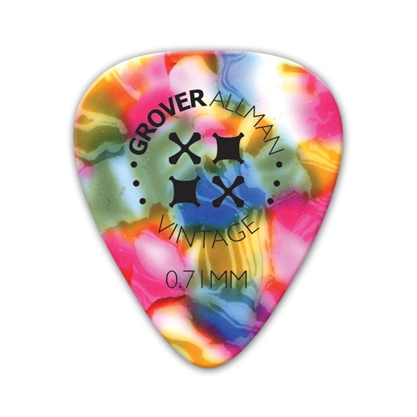 Grover Allman Vintage Celluloid Pro Picks 0.71mm [Rainbow]