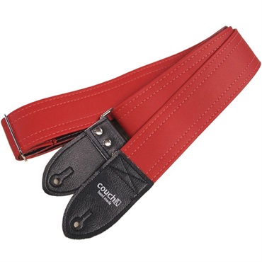 Couch Guitar Strap All Red Double Stitch