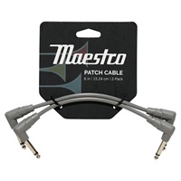 Maestro Instrument Patch Cables (6-inch/2Pack) [CABP-GRY]