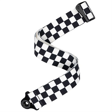 D’Addario Auto Lock Guitar Strap［50BAL13/Skater Checkerboard BK/WH］