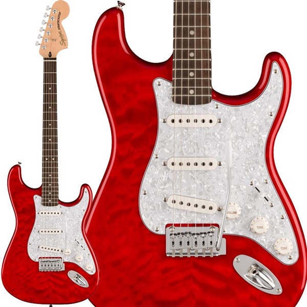 ホビー・楽器・アートギター Squier by Fender  Startocaster 赤