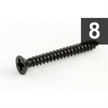 ALLPARTS Pack of 8 Black Humbucking Ring Screws [7565]