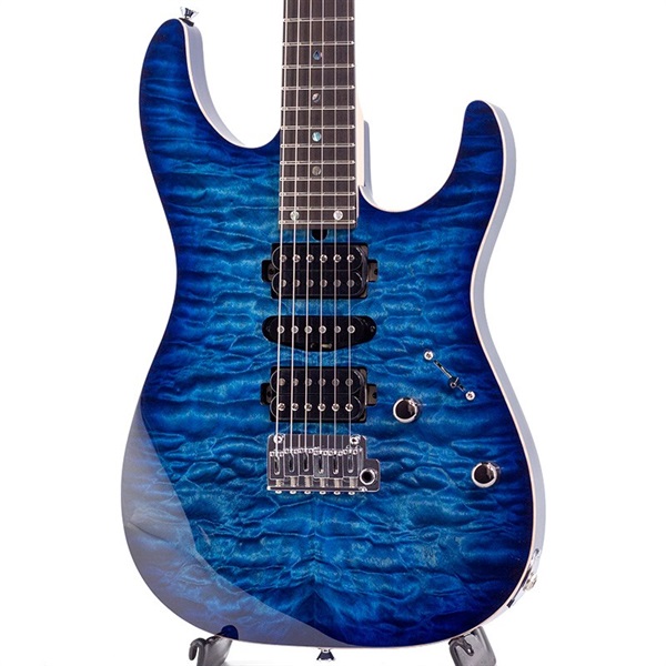 T's Guitars DST-Pro24 Quilt Maple Top(Trans Blue Burst) w/Buzz