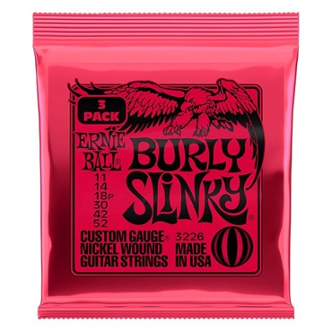 Burly Slinky Nickel Wound Electric Guitar Strings 3 Pack #3226