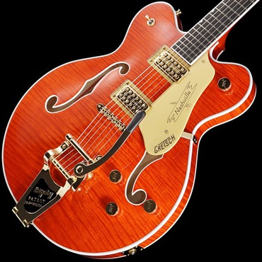 G6620TFM Players Edition Nashville Center Block Double-Cut with String-Thru Bigsby and Flame Maple (Orange Stain)