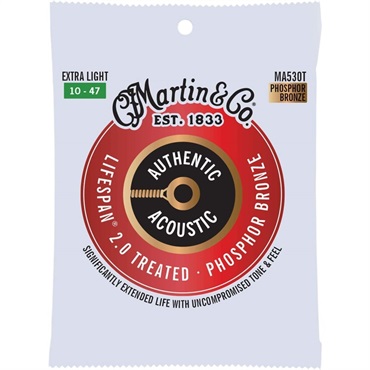 MARTIN Authentic Acoustic LIFESPAN 2.0 92/8 Phosphor Bronze MA530T [Extra Light/10-47]