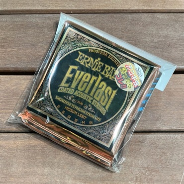 ERNIE BALL 2546 (Everlast Coated Phosphor Bronze MEDIUM LIGHT) 2セット+ファイバークロス付き