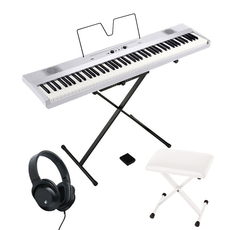 KORG Liano PEARL WHITE (L1SP PWHITE)汎用ヘッドフォン＋X型イス