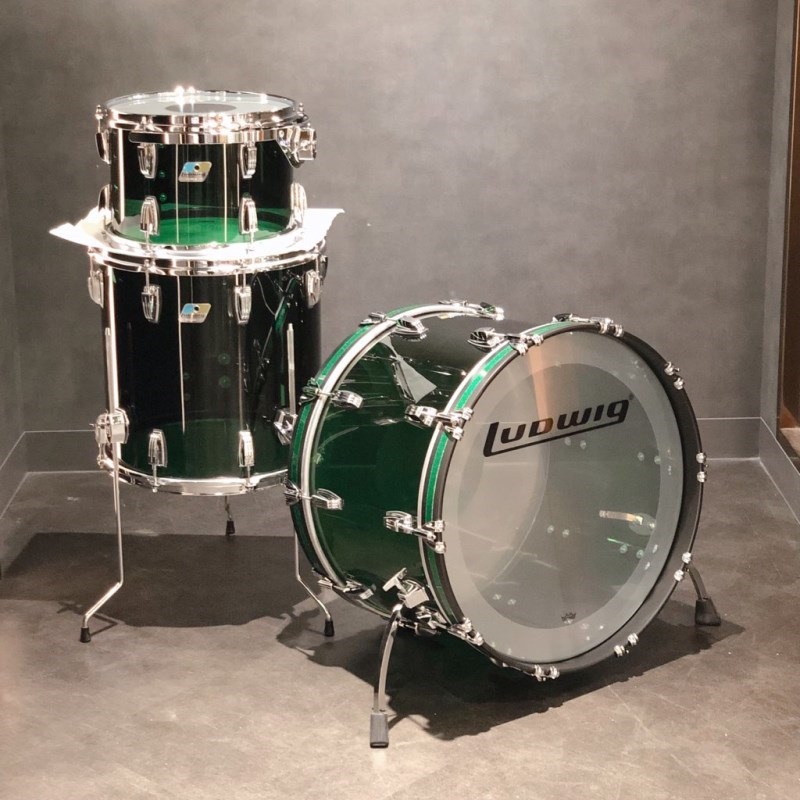 Ludwig Vistalite Limited Edition FAB Outfit 3pc Drum Kit - Green