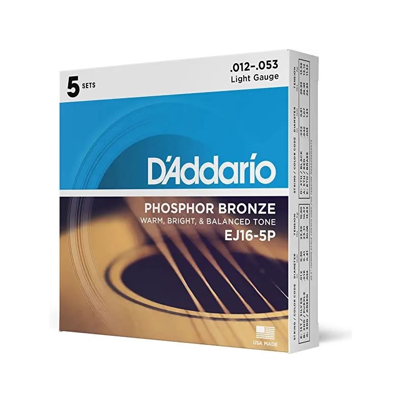 D’Addario EJ16-5P [12-53] 【5set pack】