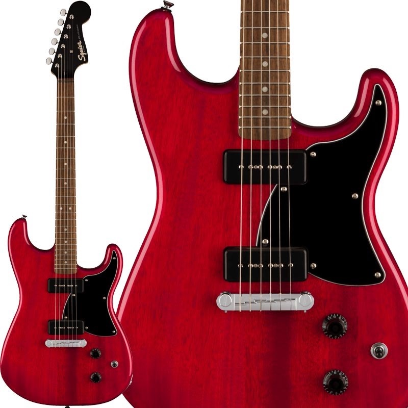 Squier by Fender Paranormal Strat-O-Sonic (Crimson Red Transparent 