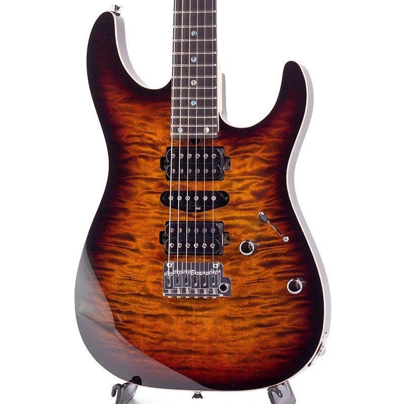 T's Guitars DST-Pro24 Quilt Maple Top(Tiger Eye Burst) w/Buzz 