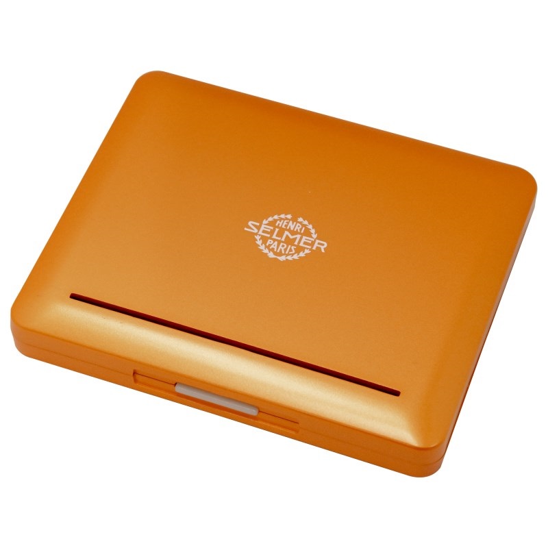 ノナカ アルトサクソフォン用 プラスチック製リードケース セルマーロゴ入り 10枚用 カラー:オレンジゴールド