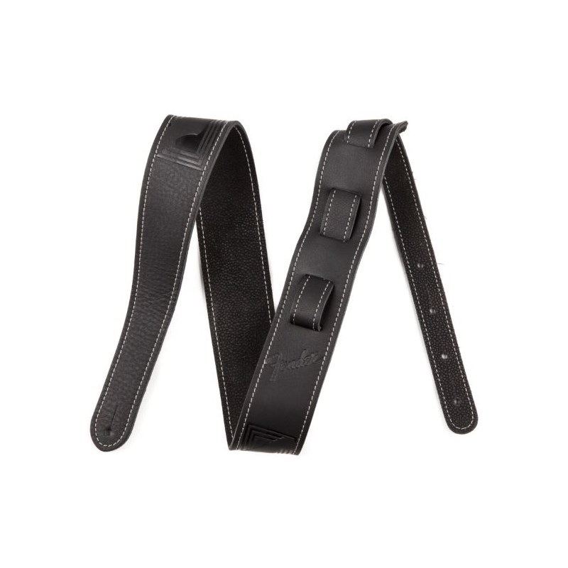 Fender USA Monogrammed Leather Strap， Black， 2[#0990681006]