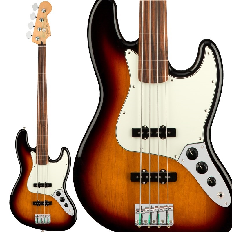 Fender MEX Player Jazz Bass Fretless (3 Color Sunburst) 【特価