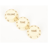 Stratocaster Knobs Aged White (Volume， Tone， Tone) (0991369000)