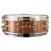 Masterworks Snare Drum 14×5 - Gloss Natural Zebrawood w/Nickel Parts [MWA1450S]