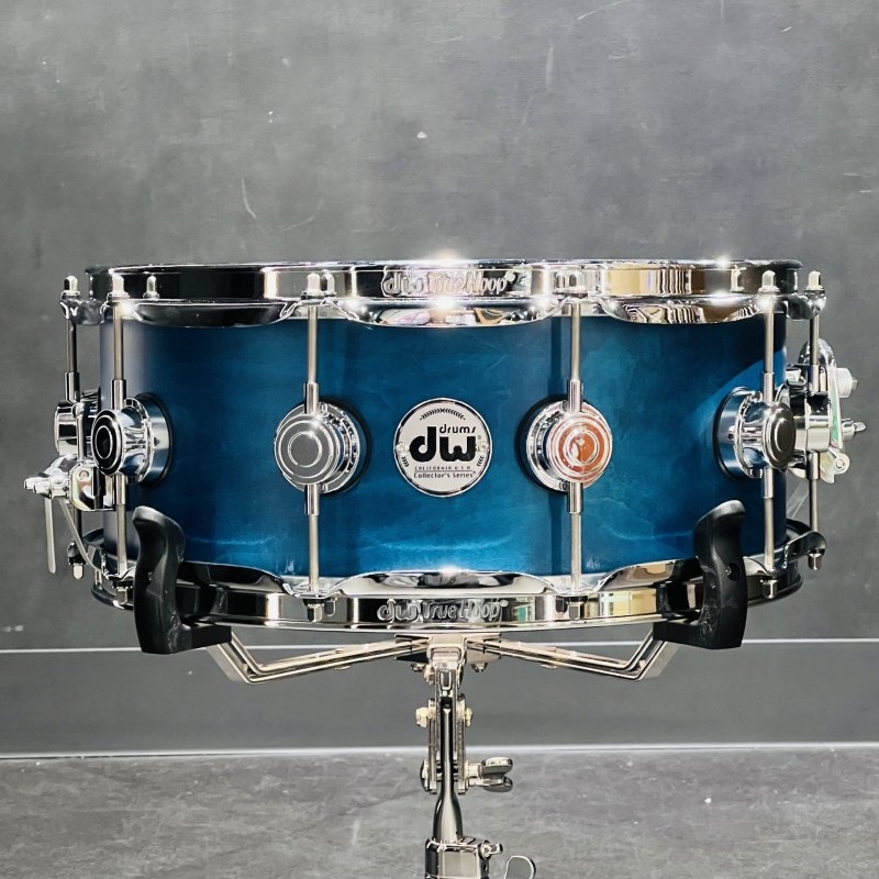 dw Collector's Pure Maple Snare Drum VLT 14×5.5 / Azure Satin Oil