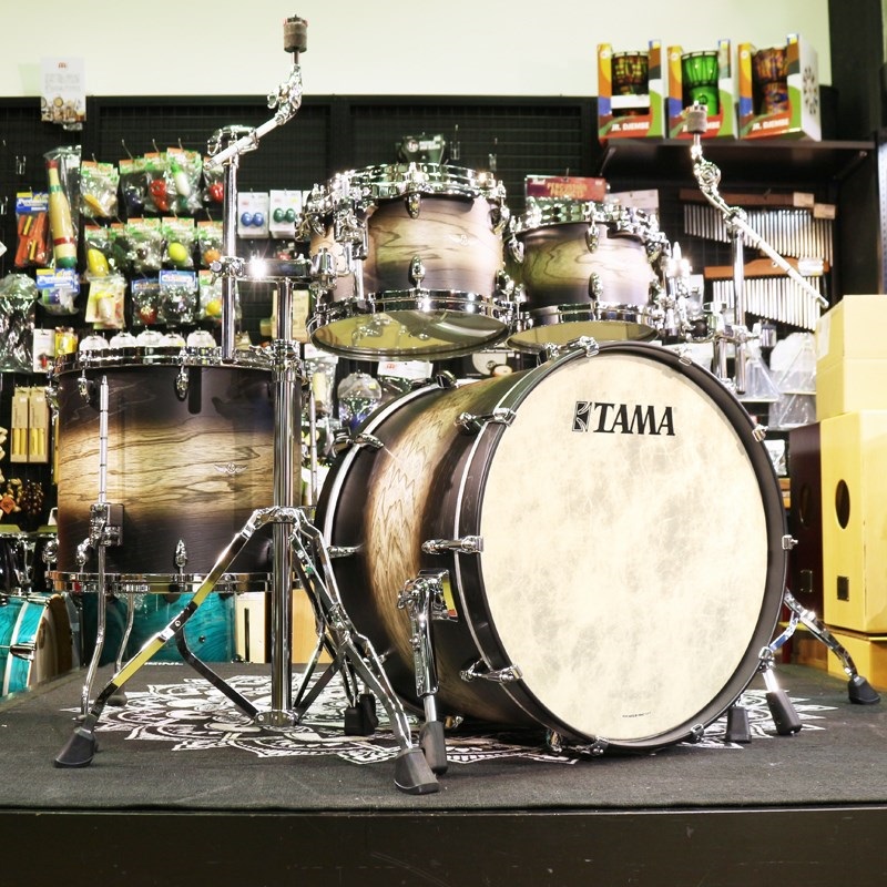 TAMA STAR Walnut 4pc Drum Kit [22BD，16FT，12&10TT] -Satin Black 