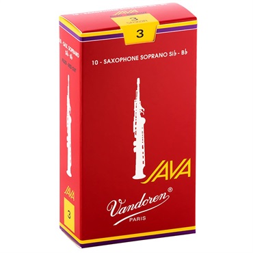 VANDOREN 《硬さ：3》ソプラノサックス用リード バンドレン JAVA(ジャバ) ファイルド レッドカット