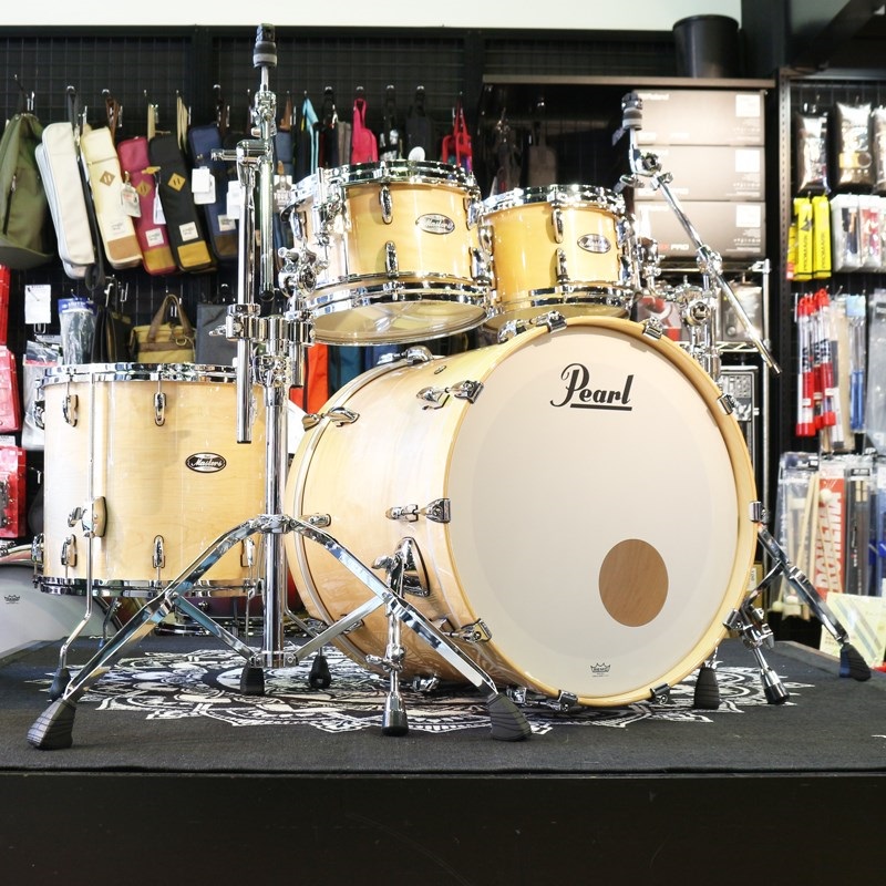 Pearl Masters Maple 4pc Drumkit [BD22，FT16，TT12＆10] - #102 Natural Maple  【コンビネーションスタンド付属】 ｜イケベ楽器店オンラインストア